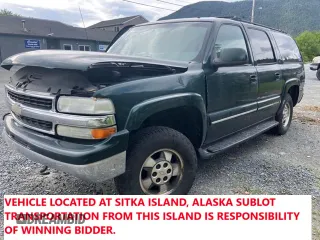 2002 Chevrolet Suburban LT with VIN 1GNFK16T52J200663, listed as a Copart auction lot 63117825 with 549,879 mi miles and Salvage title. Bid and sale history available at DreamBid. Image 1.