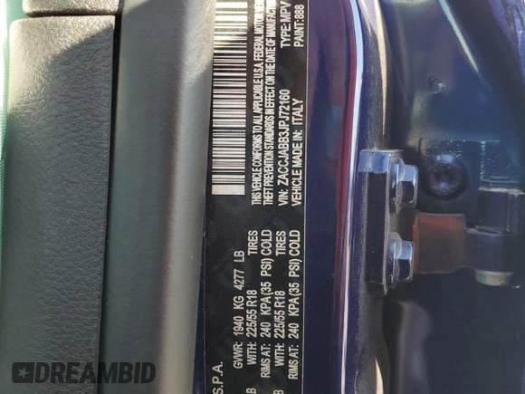 2018 Jeep Renegade Altitude с VIN ZACCJABB3JPJ72160, выставлен на аукционе Copart как лот 60645355 с пробегом 69 965 миль миль и Списание • Salvage title. История ставок и продаж доступна на DreamBid. Изображение 13.