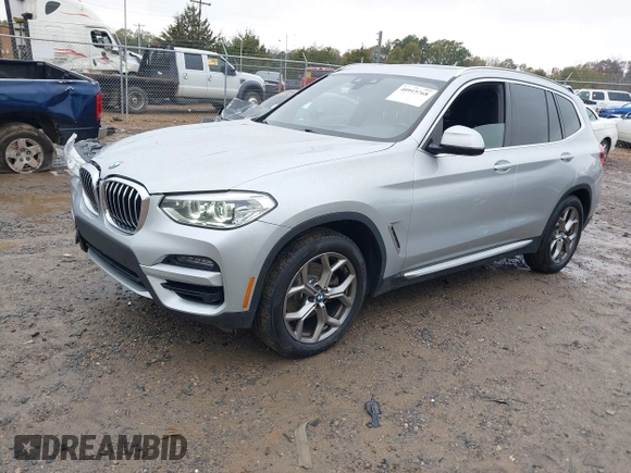 2020 BMW X3 xDrive30i with VIN 5UXTY5C02L9D08948, listed as a IAAI auction lot 40915768 with 72,276 mi miles and . Bid and sale history available at DreamBid. Image 2.