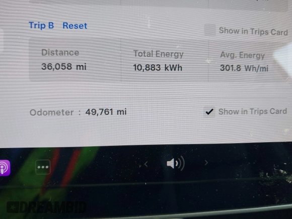 2020 Tesla Model Y Long Range with VIN 5YJYGDEE1LF006227, listed as a IAAI auction lot 42100833 with 49,761 mi miles and . Bid and sale history available at DreamBid. Image 16.