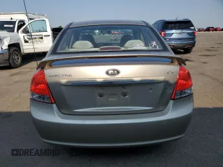 2008 Kia Spectra EX with VIN KNAFE121085524056, listed as a Copart auction lot 71218854 with 128,944 mi miles and Salvage Title. Bid and sale history available at carsss.com. Image 6.