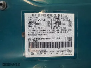 1994 Ford Ranger Splash with VIN 1FTCR14U8RPC30153, listed as a Copart auction lot 86858304 with 150,177 mi miles and Salvage Title. Bid and sale history available at carsss.com. Image 12.