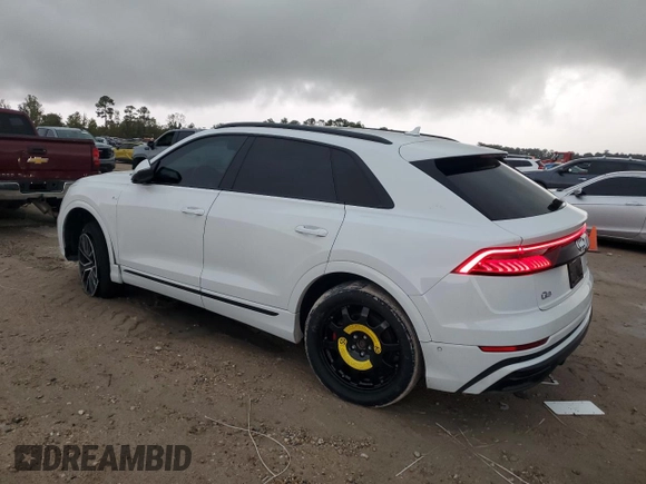 2022 Audi Q8 Prestige with VIN WA1FVBF17ND009814, listed as a Copart auction lot 83627874 with 16,294 mi miles and Salvage Title. Bid and sale history available at carsss.com. Image 2.