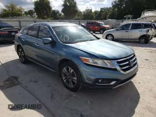 2014 Honda Crosstour EX with VIN 5J6TF1H31EL001111, listed as a Copart auction lot 60138461 with 135,208 mi miles and Salvage Title. Bid and sale history available at DreamBid. Image 1.