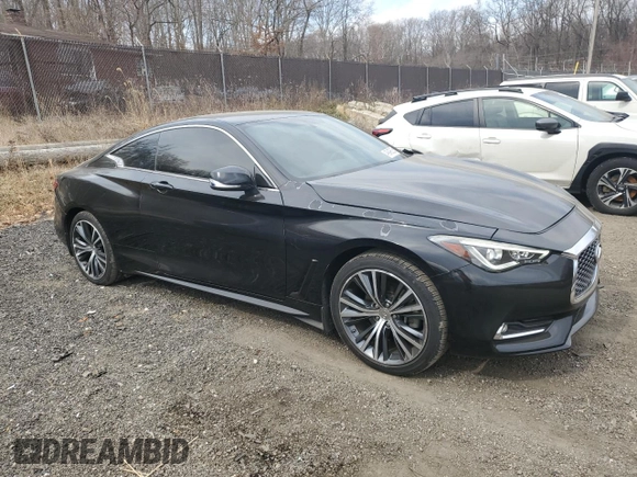 2017 Infiniti Q60 Premium with VIN JN1CV7EKXHM110109, listed as a Copart auction lot 49949525 with 45,424 mi miles and Salvage title. Bid and sale history available at DreamBid. Image 4.