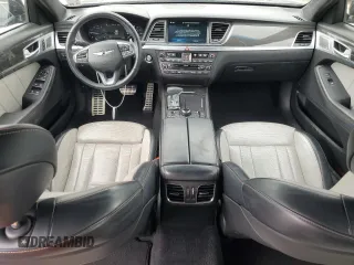 2018 Genesis G80 3.3T Sport with VIN KMHGN4JB0JU219098, listed as a Copart auction lot 46802975 with 134,690 mi miles and Salvage Title. Bid and sale history available at carsss.com. Image 8.