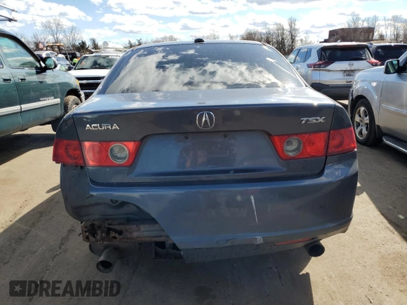 2007 Acura TSX Navi with VIN JH4CL96997C014372, listed as a Copart auction lot 48029165 with 216,550 mi miles and Salvage title. Bid and sale history available at DreamBid. Image 6.