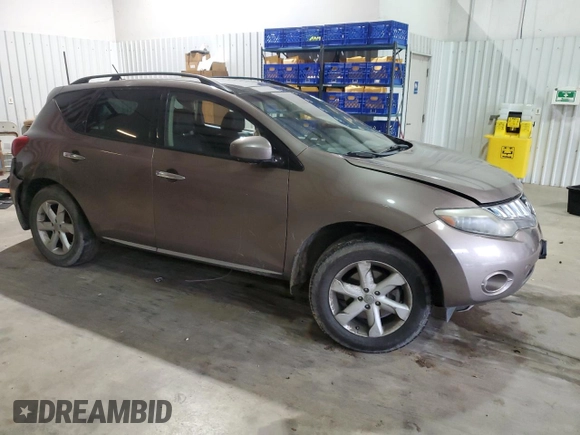 2009 Nissan Murano SL z VIN JN8AZ18U69W030495, wystawiony jako Copart lot #54045835 z przebiegiem 164 039 mil mil oraz Szkoda całkowita • Salvage title. Historia ofert i sprzedaży dostępna na DreamBid. Obrazek 4.