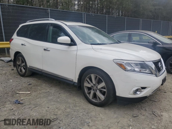 2016 Nissan Pathfinder Platinum with VIN 5N1AR2MM8GC623289, listed as a Copart auction lot 52255355 with 98,997 mi miles and Salvage title. Bid and sale history available at DreamBid. Image 4.