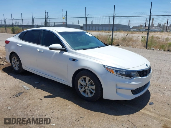 2016 Kia Optima LX with VIN KNAGT4L30G5117719, listed as a IAAI auction lot 42449051 with 122,597 mi miles and . Bid and sale history available at DreamBid. Image 1.