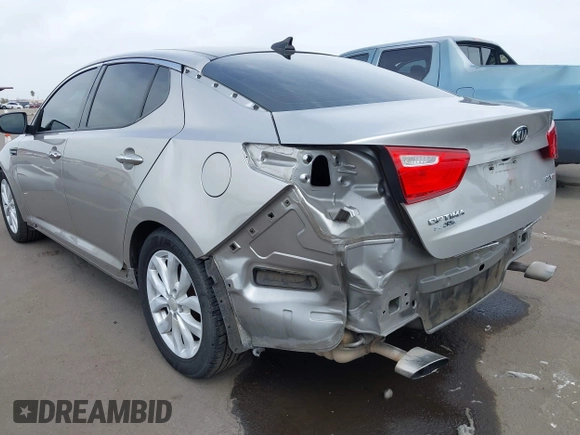 2015 Kia Optima EX with VIN 5XXGN4A70FG416088, listed as a IAAI auction lot 41891432 with 157,480 mi miles. Bid and sale history available at carsss.com. Image 6.