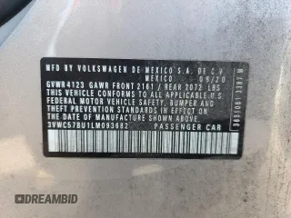 2020 Volkswagen Jetta S с VIN 3VWC57BU1LM093682, выставлен на аукционе Copart как лот 63088335 с пробегом 124 048 миль миль и Чистый • Clean title. История ставок и продаж доступна на DreamBid. Изображение 12.