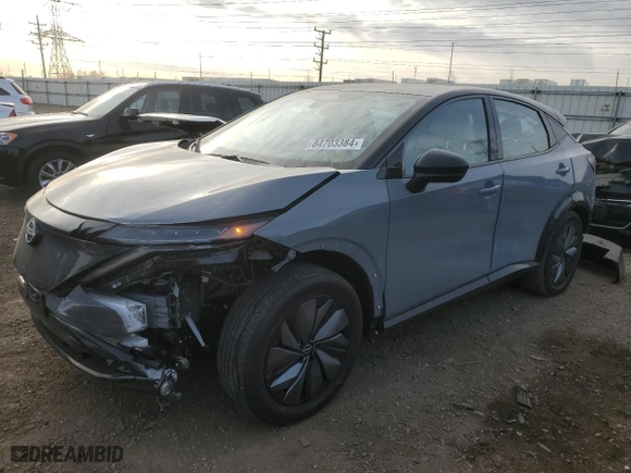 2023 Nissan ARIYA EVOLVE+ with VIN JN1DF0BB1PM707550, listed as a Copart auction lot 84703384 with 8935 miles and Salvage Title. Bid and sale history available at carsss.com. Image 1.