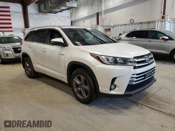 2018 Toyota Highlander Hybrid Limited with VIN 5TDDGRFH8JS039822, listed as a Copart auction lot 61665095 with 101,060 mi miles and Clean title. Bid and sale history available at DreamBid. Image 4.
