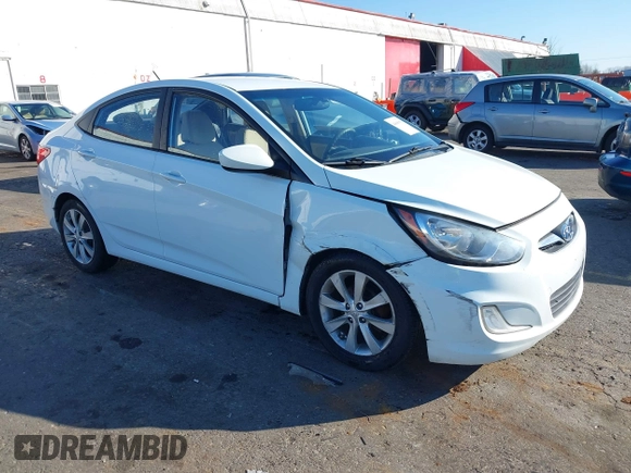 2012 Hyundai Accent GLS with VIN KMHCU4AE3CU246908, listed as a IAAI auction lot 41696958 with 175,164 mi miles. Bid and sale history available at carsss.com. Image 1.