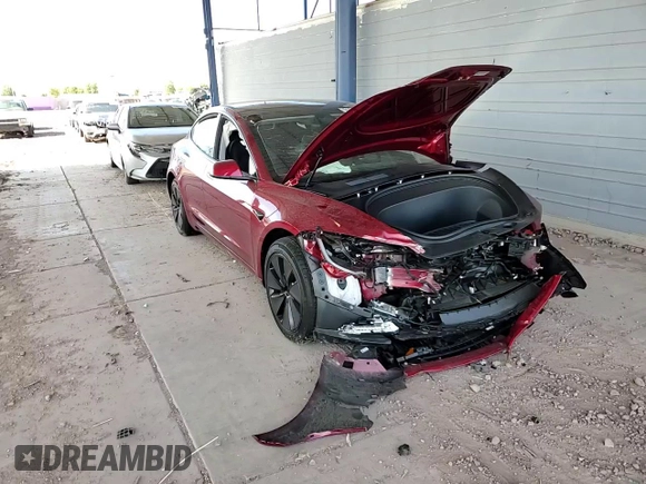 2025 Tesla Model 3 Long Range with VIN 5YJ3E1EA4SF890321, listed as a Copart auction lot 51505955 with 5,075 mi miles and Salvage title. Bid and sale history available at DreamBid. Image 11.