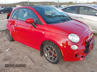 2012 FIAT 500 Sport z VIN 3C3CFFBR7CT369718, wystawiony jako IAAI lot #40843030 z przebiegiem Nie podano mil oraz . Historia ofert i sprzedaży dostępna na DreamBid. Obrazek 1.