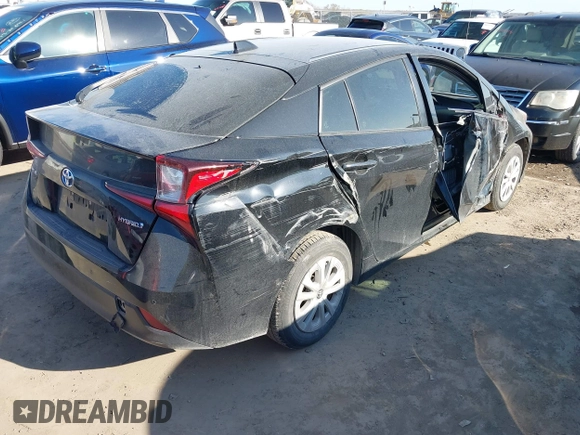2020 Toyota Prius L Eco with VIN JTDKARFU1L3114502, listed as a IAAI auction lot 41134750 with 62,222 mi miles and . Bid and sale history available at DreamBid. Image 4.