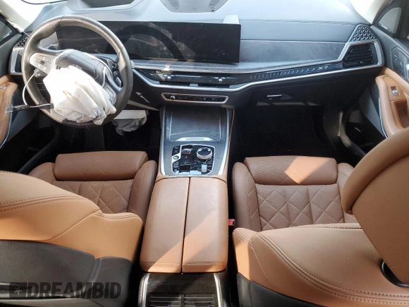 2024 BMW X7 xDrive40i with VIN 5UX23EM03R9S26340, listed as a Copart auction lot 46449785 with 0 mi miles and Salvage Title. Bid and sale history available at carsss.com. Image 8.
