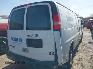 2013 Chevrolet Express Cargo with VIN 1GCWGGFA5D1117720, listed as a IAAI auction lot 41670878 with 224,650 mi miles and . Bid and sale history available at DreamBid. Image 4.