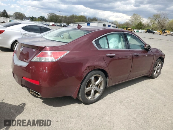 2010 Acura TL Tech with VIN 19UUA8F50AA019452, listed as a Copart auction lot 53091305 with 212,605 mi miles and Salvage Title. Bid and sale history available at carsss.com. Image 3.