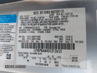 2013 Ford Mustang V6 with VIN 1ZVBP8AM4D5212653, listed as a IAAI auction lot 42090402 with 134,437 mi miles. Bid and sale history available at carsss.com. Image 9.
