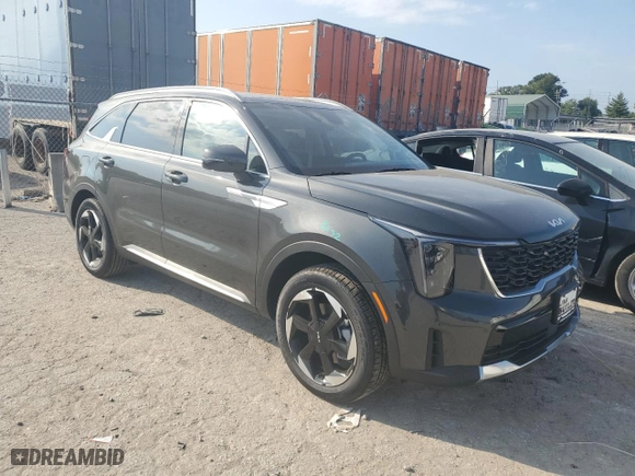 2025 Kia Sorento Plug-In Hybrid EX with VIN KNDRJDJH9S5299249, listed as a Copart auction lot 69045204 with 261 mi miles and Salvage Title. Bid and sale history available at carsss.com. Image 4.