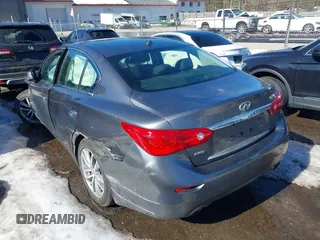 2015 Infiniti Q50 with VIN JN1BV7AR4FM407078, listed as a IAAI auction lot 41680093 with 122,666 mi miles. Bid and sale history available at carsss.com. Image 3.
