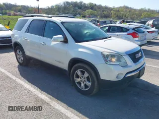 2008 GMC Acadia SLT1 with VIN 1GKER237X8J289351, listed as a IAAI auction lot 41933212 with 197,203 mi miles. Bid and sale history available at carsss.com. Image 1.