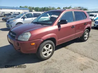 2007 Hyundai Tucson GLS with VIN KM8JM12B37U586530, listed as a Copart auction lot 54863125 with 165,493 mi miles and Clean Title. Bid and sale history available at carsss.com. Image 1.