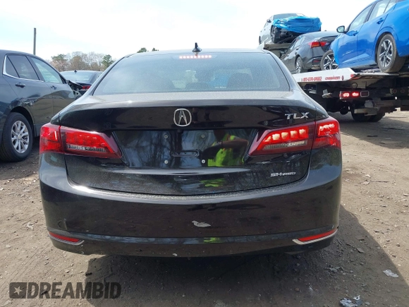 2015 Acura TLX V6 Tech with VIN 19UUB3F55FA010575, listed as a IAAI auction lot 42117562 with 108,564 mi miles. Bid and sale history available at carsss.com. Image 16.