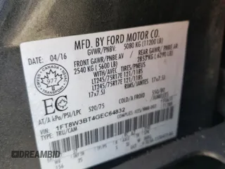 2016 Ford F-350 Platinum with VIN 1FT8W3BT4GEC64832, listed as a Copart auction lot 44597735 with 146,815 mi miles and Clean Title. Bid and sale history available at DreamBid. Image 13.