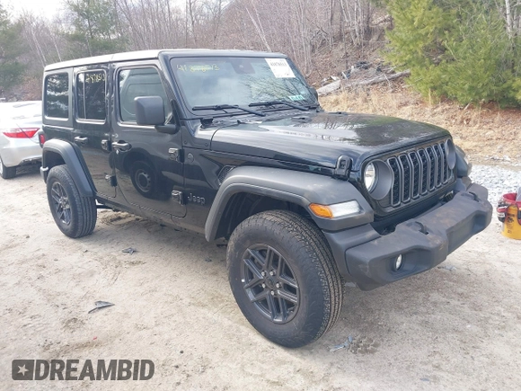 2024 Jeep Wrangler Sport S z VIN 1C4PJXDNXRW253072, wystawiony jako IAAI lot #41878513 z przebiegiem 15 976 mil mil oraz . Historia ofert i sprzedaży dostępna na DreamBid. Obrazek 1.