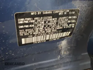 2019 Subaru Forester with VIN JF2SKAAC7KH472137, listed as a Copart auction lot 52991175 with 93,575 mi miles and Salvage Title. Bid and sale history available at carsss.com. Image 14.