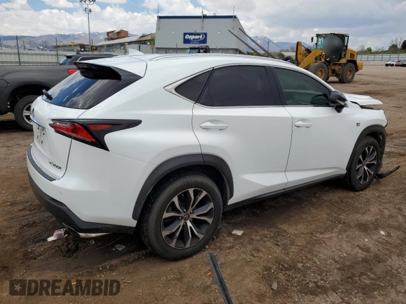 2017 Lexus NX 200t with VIN JTJBARBZ0H2113840, listed as a Copart auction lot 56499405 with 87,376 mi miles and Salvage title. Bid and sale history available at DreamBid. Image 3.