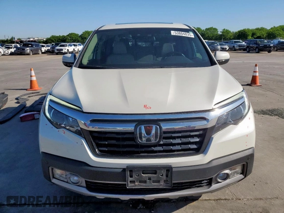 2019 Honda Ridgeline RTL-E with VIN 5FPYK3F7XKB002241, listed as a Copart auction lot 53804835 with 61,880 mi miles and Salvage title. Bid and sale history available at DreamBid. Image 5.