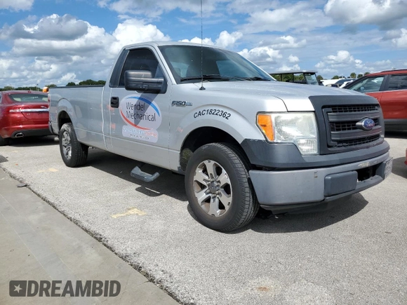 2013 Ford F-150 XL with VIN 1FTNF1CT5DKD55384, listed as a Copart auction lot 74448514 with 0 mi miles and Salvage Title. Bid and sale history available at carsss.com. Image 4.
