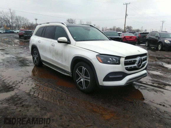 2020 Mercedes-Benz GLS with VIN 4JGFF5KE6LA159632, listed as a IAAI auction lot 41317827 with 39,577 mi miles. Bid and sale history available at carsss.com. Image 1.