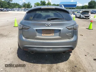 2017 Infiniti QX70 with VIN JN8CS1MU5HM141116, listed as a Copart auction lot 62124125 with 134,038 mi miles and Salvage title. Bid and sale history available at DreamBid. Image 6.