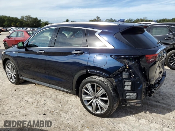 2021 Infiniti QX50 SENSORY with VIN 3PCAJ5CB3MF120474, listed as a Copart auction lot 79601944 with 17,395 mi miles and Salvage Title. Bid and sale history available at carsss.com. Image 2.