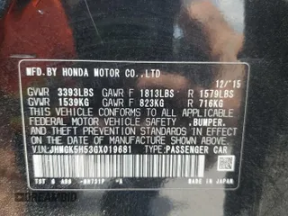 2016 Honda Fit LX с VIN JHMGK5H53GX019681, выставлен на аукционе Copart как лот 65819615 с пробегом 63 323 миль миль и Списание • Salvage title. История ставок и продаж доступна на DreamBid. Изображение 12.