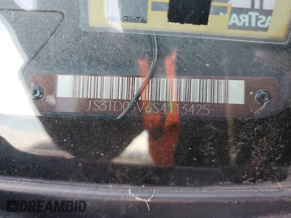 1995 Suzuki Sidekick z VIN JS3TD03V6S4113425, wystawiony jako Copart lot #76973244 z przebiegiem 152 638 mil mil oraz Szkody całkowita. Historia ofert i sprzedaży dostępna na DreamBid. Obrazek 12.