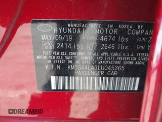 2020 Genesis G70 2.0T z VIN KMTG44LA3LU045365, wystawiony jako IAAI lot #41651427 z przebiegiem 33 333 mil mil oraz . Historia ofert i sprzedaży dostępna na DreamBid. Obrazek 9.