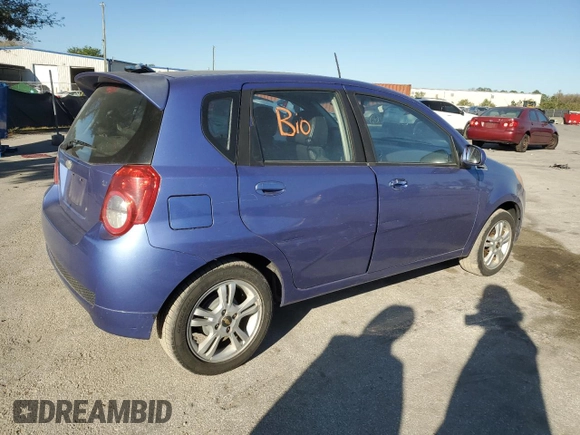 2009 Chevrolet Aveo 2LT with VIN KL1TG66E89B299356, listed as a Copart auction lot 48540435 with 88,947 mi miles and Salvage title. Bid and sale history available at DreamBid. Image 3.