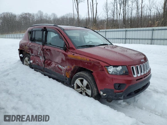 2017 Jeep Compass 75th Anniversary Edition with VIN 1C4NJDBB7HD104465, listed as a Copart auction lot 47433735 with 97,375 mi miles and Salvage Title. Bid and sale history available at carsss.com. Image 4.