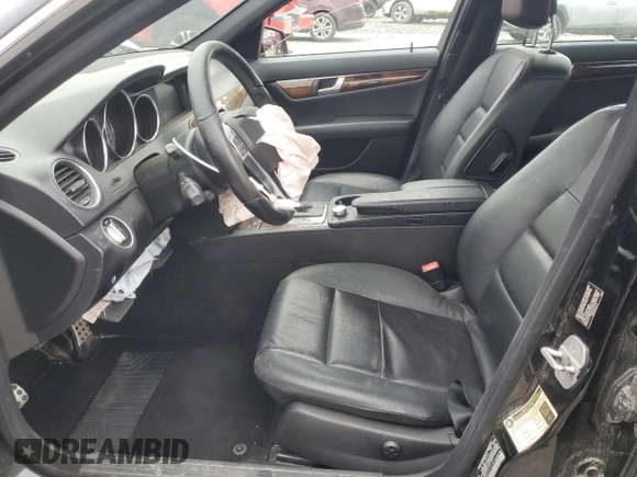 2012 Mercedes-Benz C 300 Sport with VIN WDDGF8BBXCR193158, listed as a Copart auction lot 57283155 with 108,486 mi miles and Salvage title. Bid and sale history available at DreamBid. Image 7.