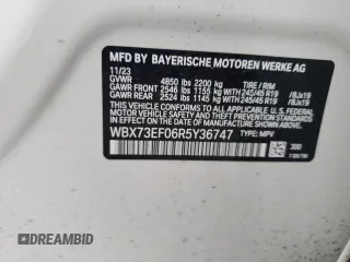 2024 BMW X1 xDrive28i with VIN WBX73EF06R5Y36747, listed as a Copart auction lot 70257664 with 5,756 mi miles and Salvage Title. Bid and sale history available at carsss.com. Image 13.