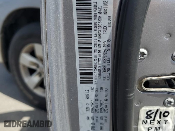 2019 Ram 1500 SLT z VIN 1C6RR6TTXKS727294, wystawiony jako Copart lot #47323325 z przebiegiem 60 514 mil mil oraz Szkoda całkowita • Salvage title. Historia ofert i sprzedaży dostępna na DreamBid. Obrazek 12.
