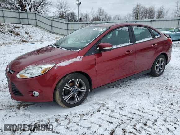 2014 Ford Focus SE with VIN 1FADP3F24EL438121, listed as a Copart auction lot 47755225 with 198,308 mi miles and Salvage Title. Bid and sale history available at carsss.com. Image 1.