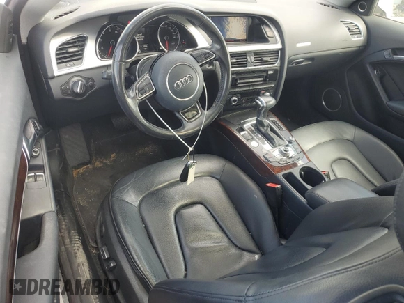 2016 Audi A5 Premium Plus with VIN WAUM2AFR1GA028723, listed as a Copart auction lot 49120165 with 81,460 mi miles and Salvage Title. Bid and sale history available at carsss.com. Image 8.